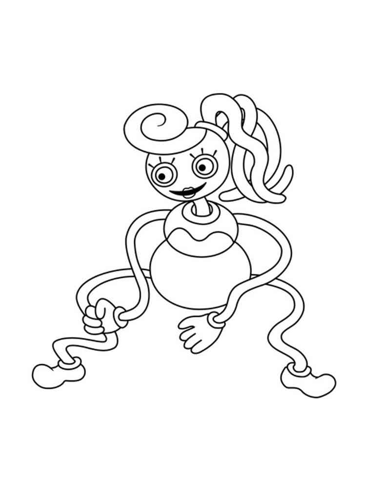 Funny Mommy Long Legs Poppy Playtime coloring page