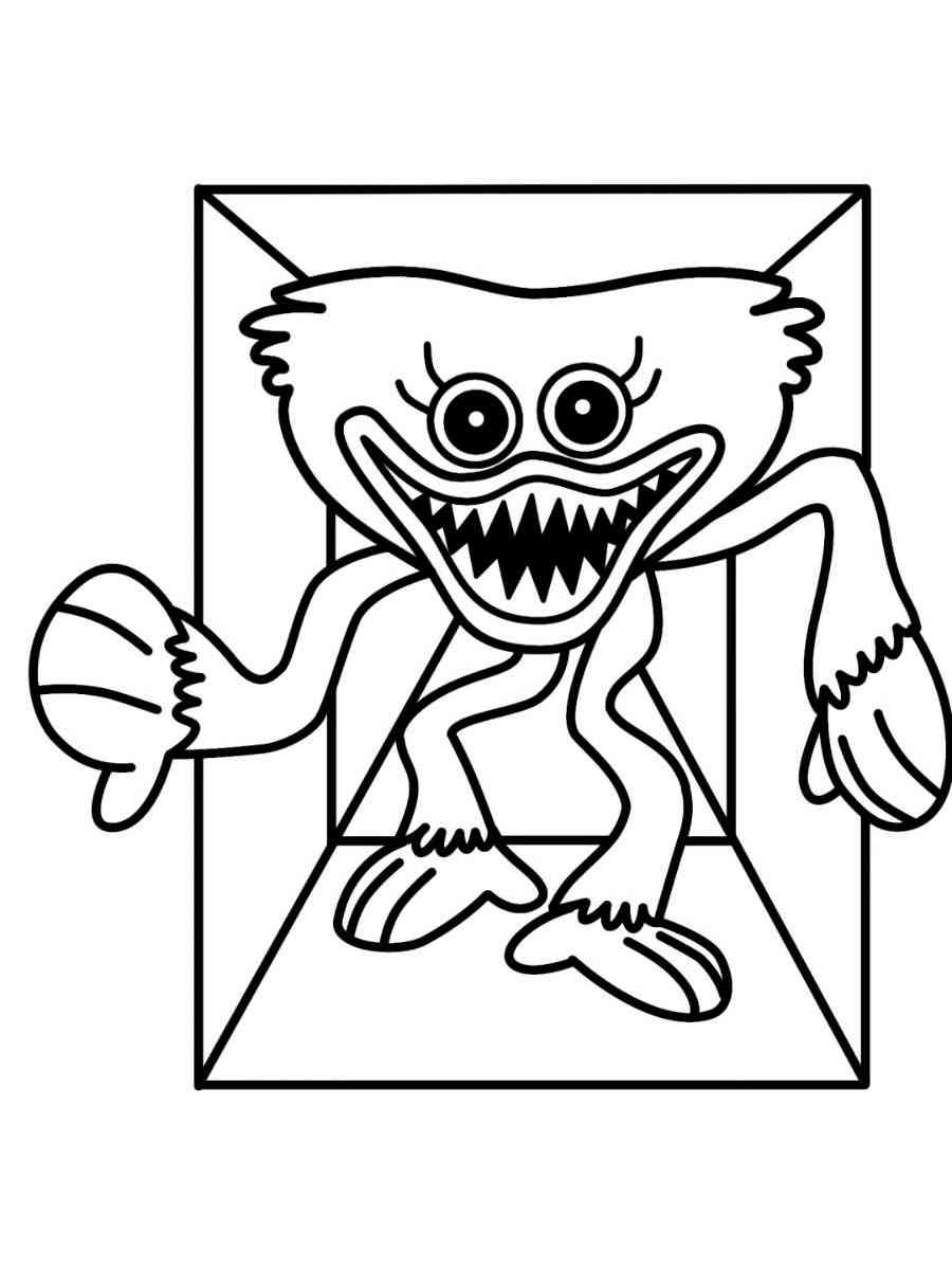 Funny Huggy Wuggy Poppy Playtime coloring page