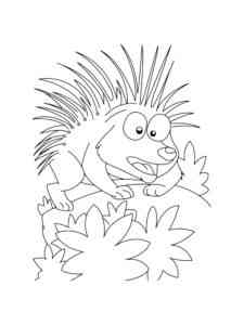 Mad Porcupine coloring page