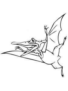 Little Cartoon Pterodactyl coloring page