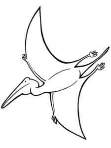 Simple Pterodactyl coloring page