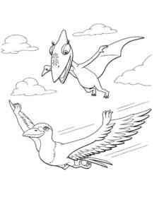 Cartoon Pterodactyl coloring page