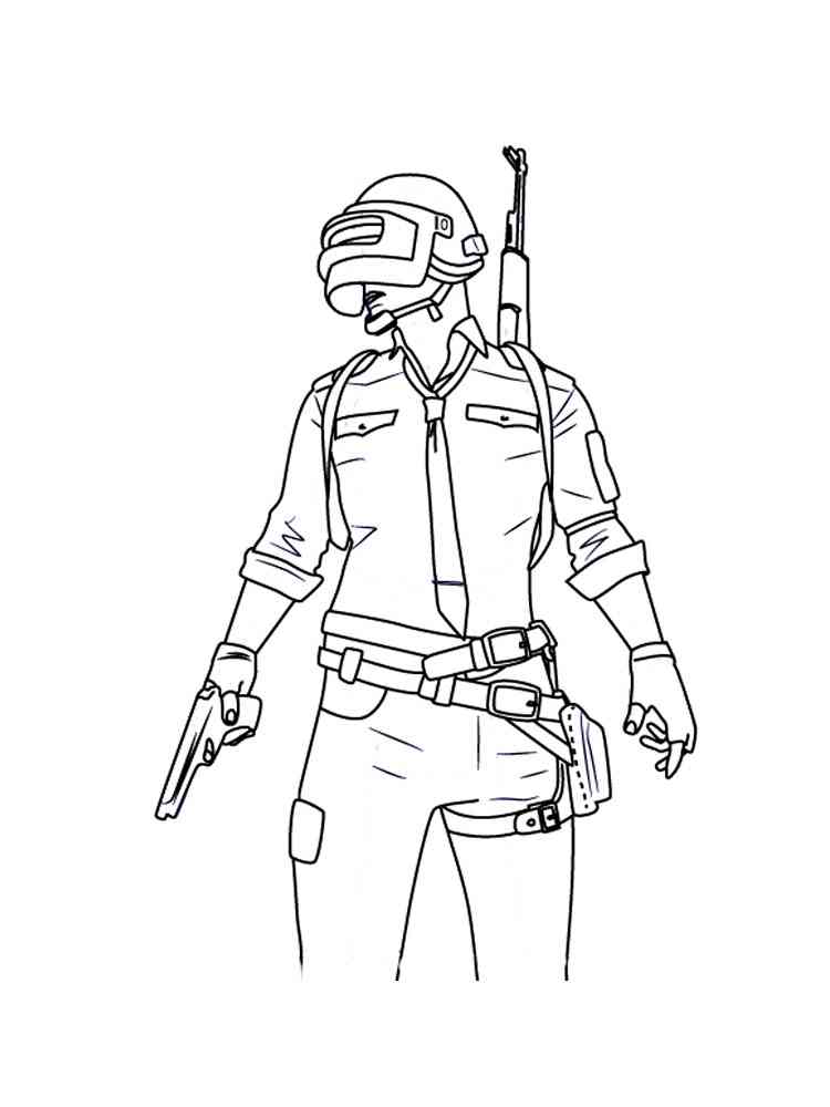 PlayerUnknown’s Battlegrounds coloring page