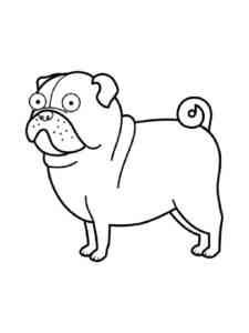 Funny Pug coloring page
