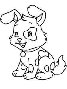 Cartoon Puppy coloring page