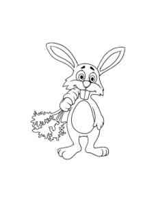 Rabbit eats Carrots coloring page