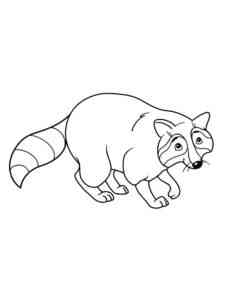 Little Raccoon coloring page
