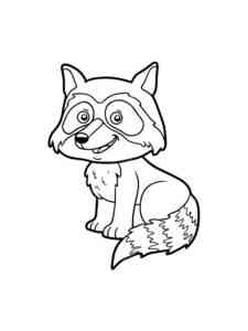 Funny Raccoon coloring page