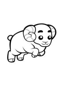 Jumping Ram coloring page
