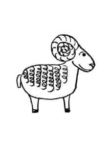 Drawing Ram coloring page