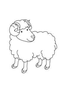 Cute Ram coloring page