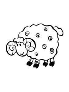 Simple Ram coloring page