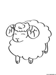 Funny Ram coloring page