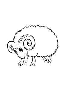Angry Ram coloring page