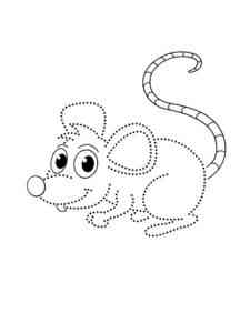 Rat Dot to Dot coloring page
