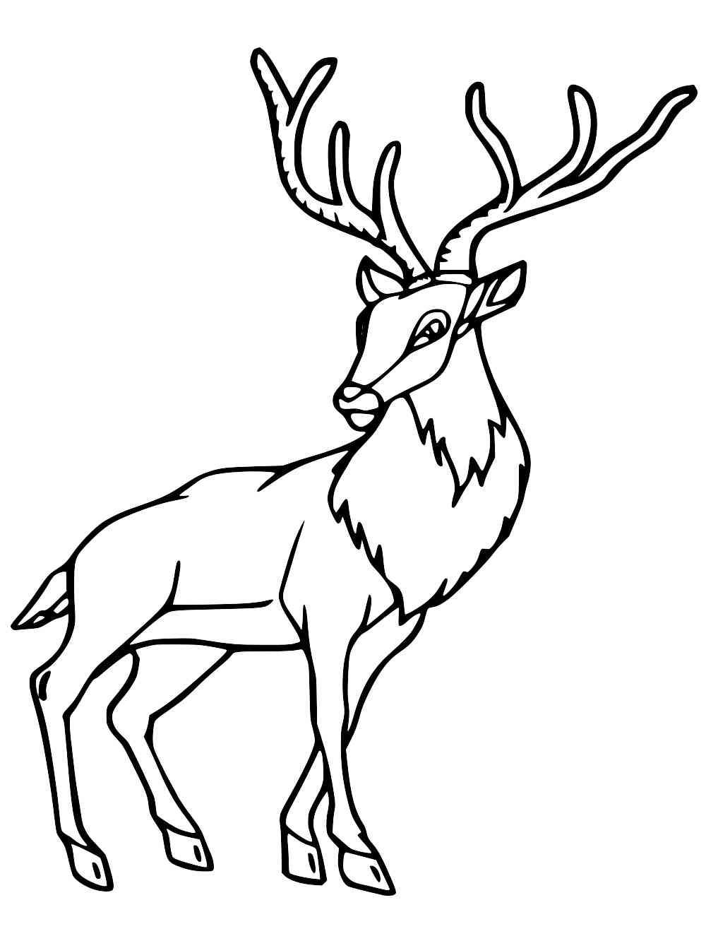 Cartoon Red Deer coloring page