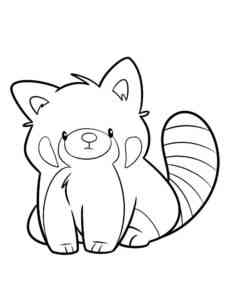 Cute Red Panda coloring page