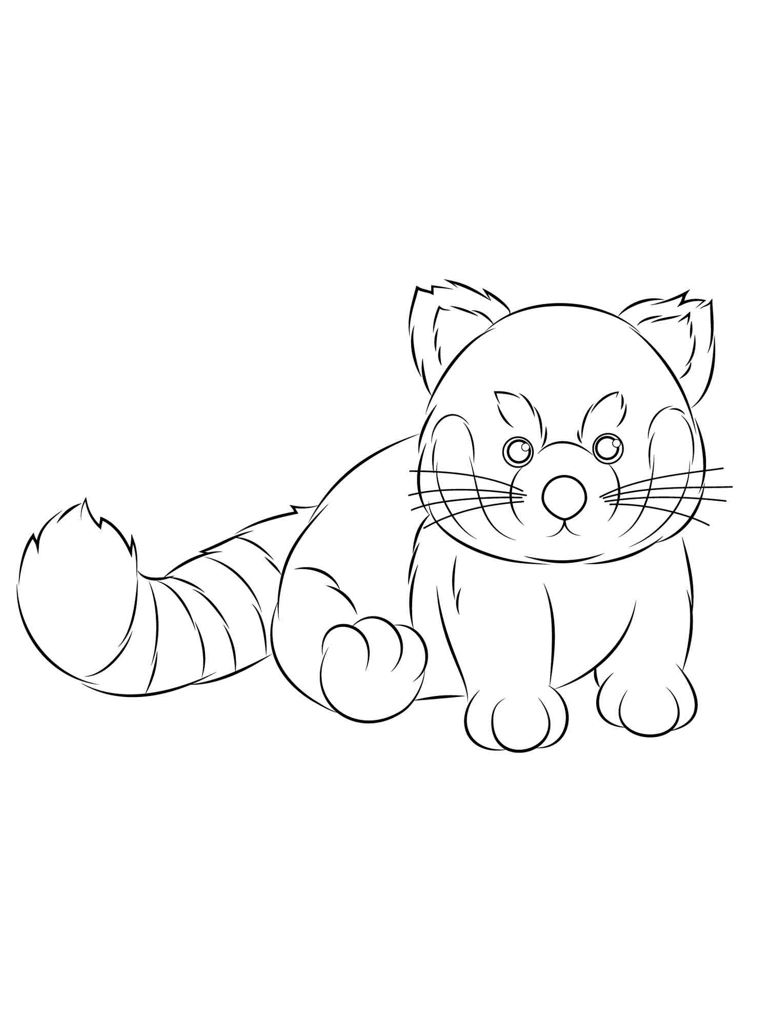 Little Red Panda coloring page