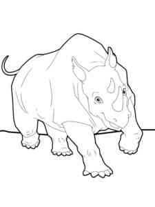 Easy Rhino coloring page