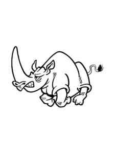 Angry Rhino coloring page