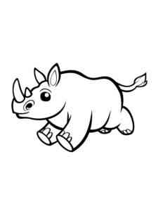 Little Rhino coloring page