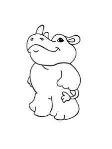 Cartoon Rhino coloring page