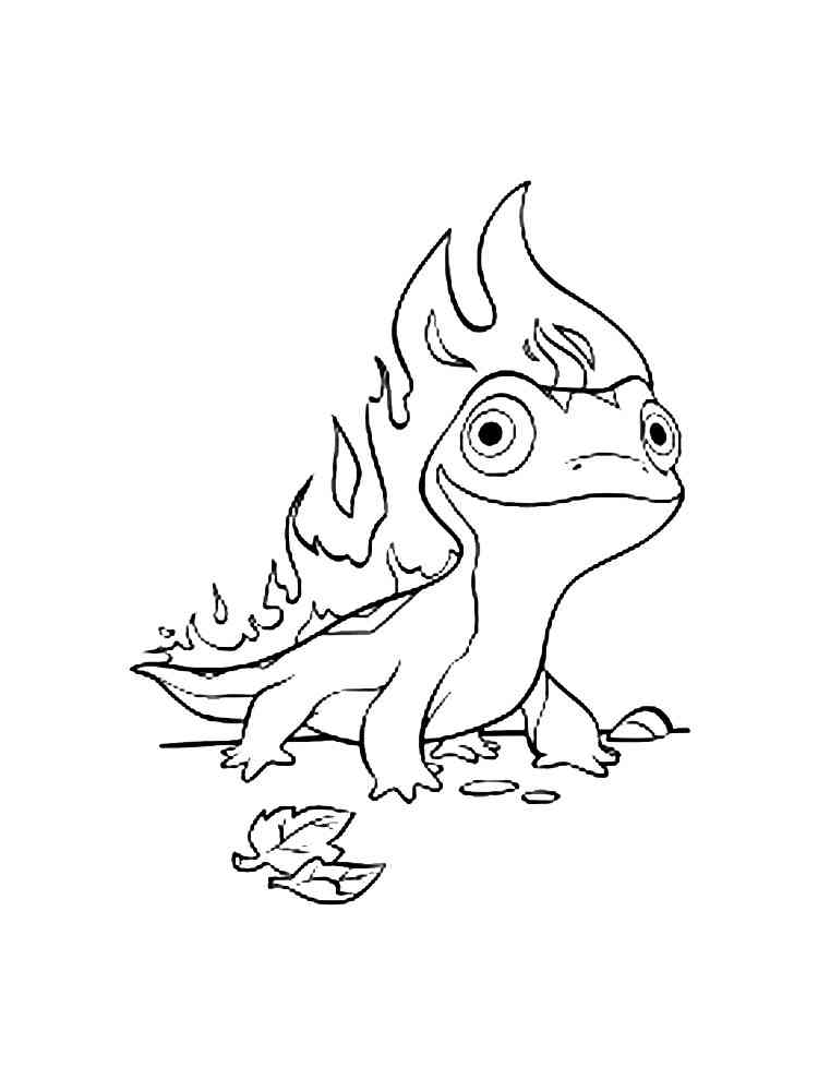 Cute Fire Salamander coloring page