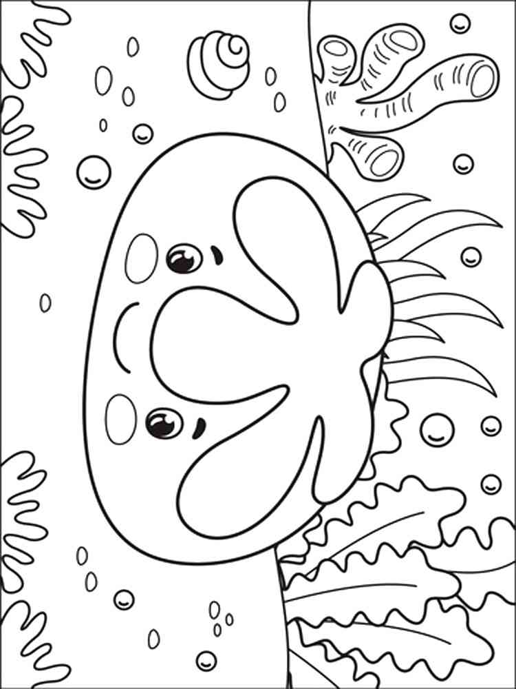 Cute Sand Dollar coloring page
