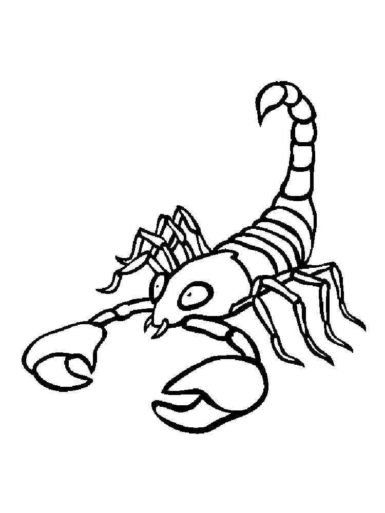 Cartoon Scorpion coloring page