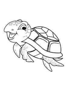 Cute Sea Turtle coloring page