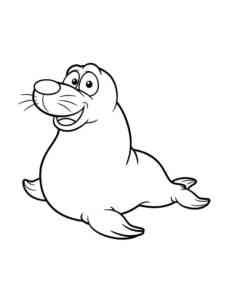Funny Seal coloring page