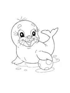 Cartoon Seal oloring page