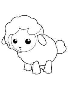 Simple Little Sheep coloring page