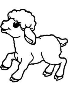 Happy Little Sheep coloring page
