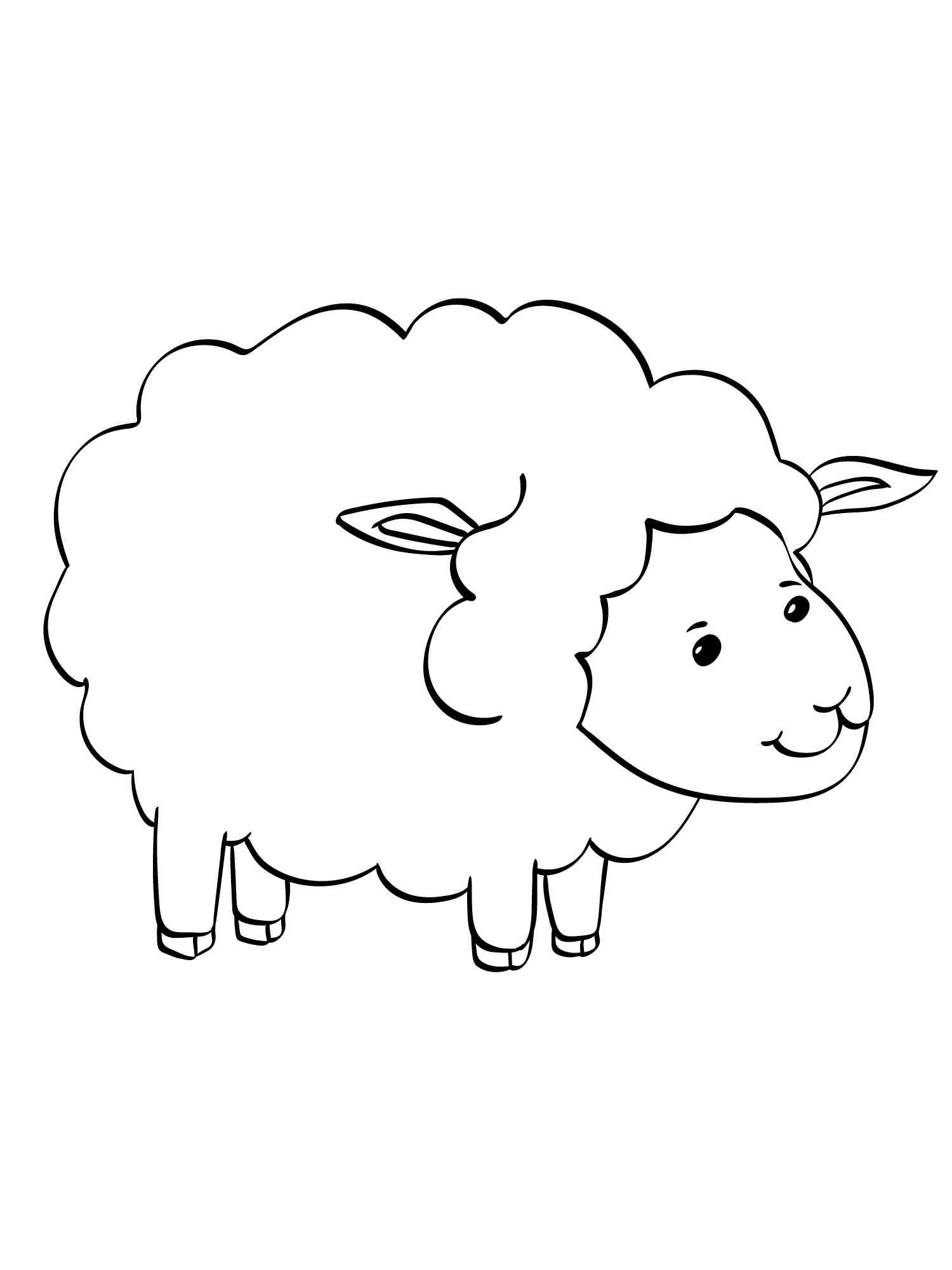 Furry Sheep coloring page