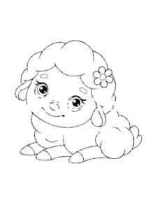 Cute Sheep 2 coloring page