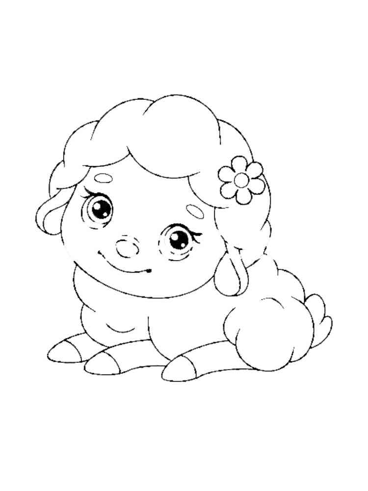 Cute Sheep 2 coloring page