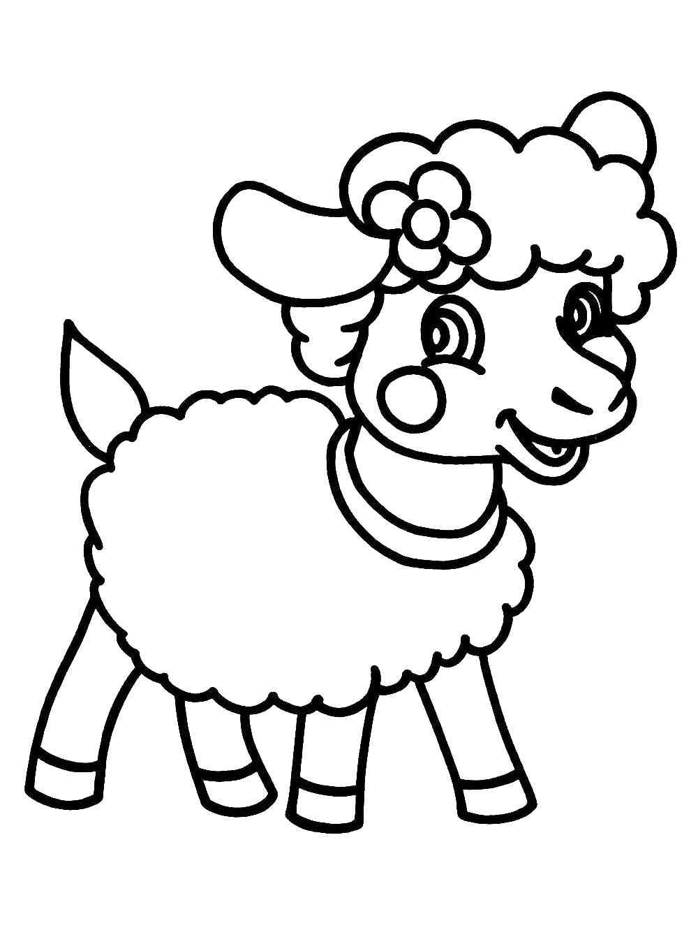 Beautiful Sheep coloring page