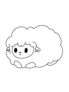 Cute Baby Sheep coloring page