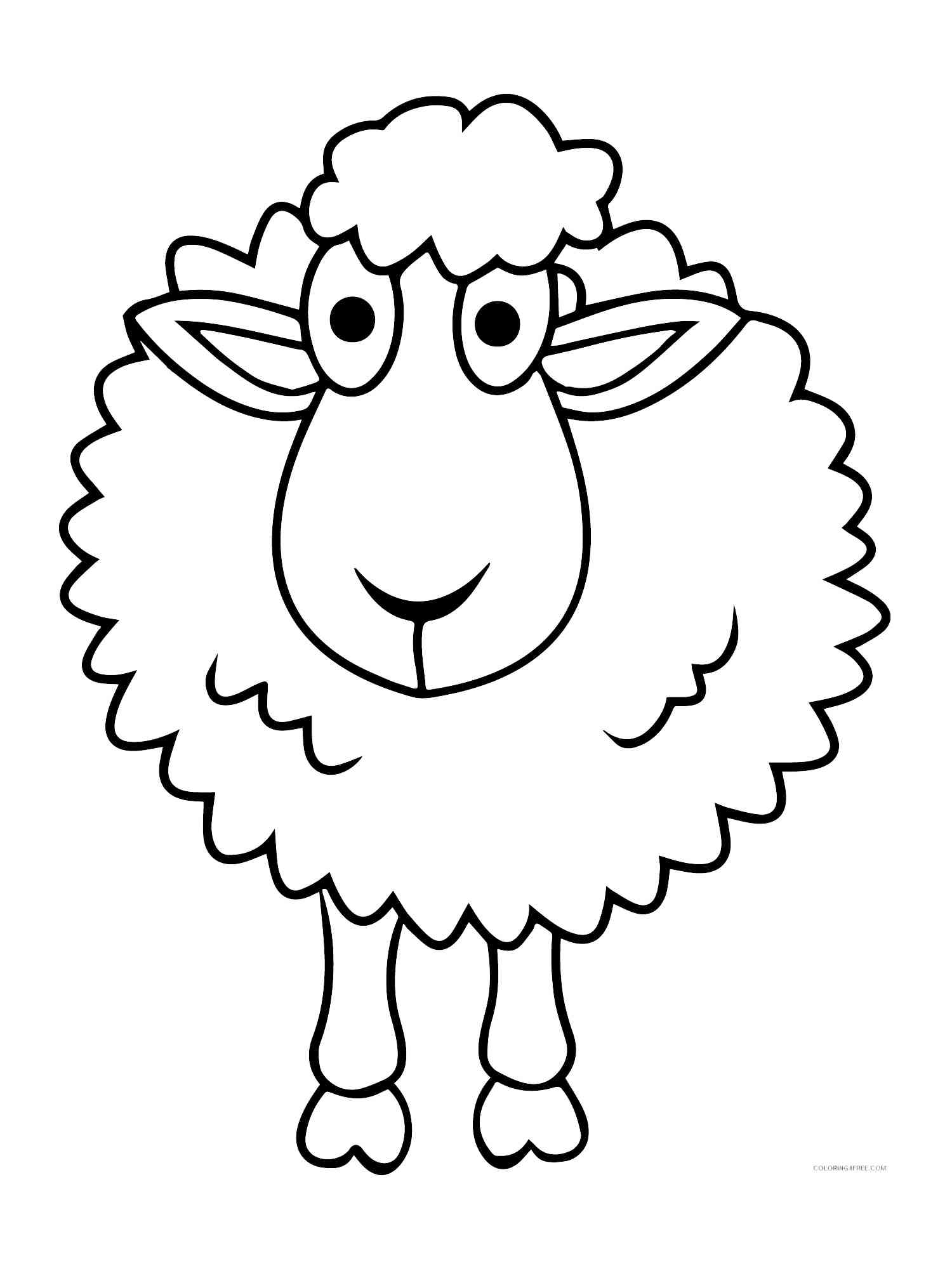 Funny Sheep coloring page