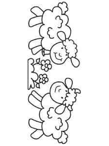 Two Cartoon Sheep coloring page