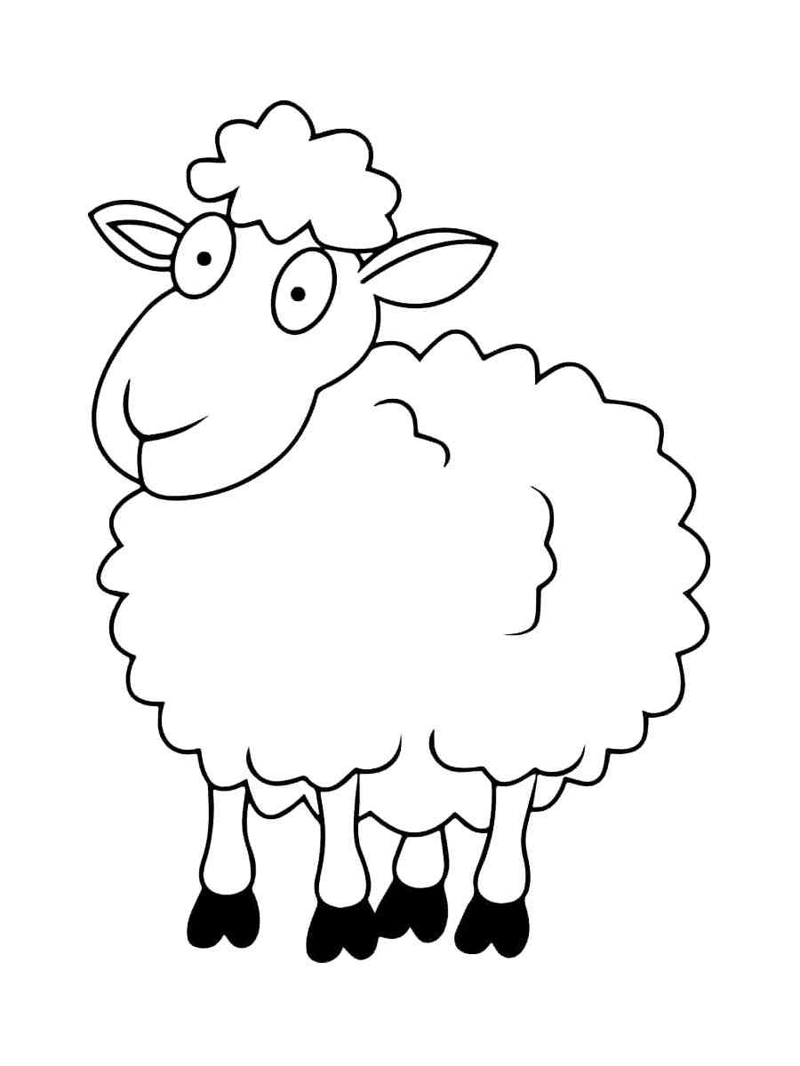 Scared Sheep coloring page