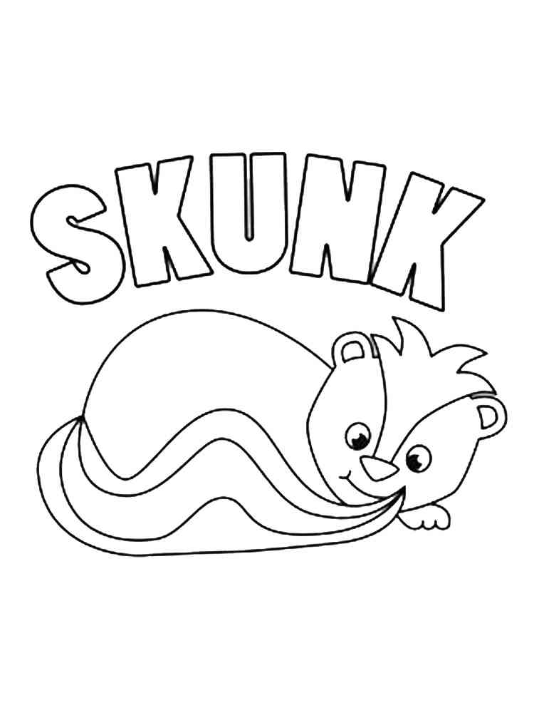 Simple Skunk coloring page