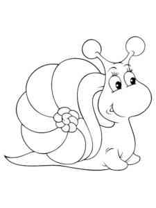 Funny Cartoon Snail coloring page