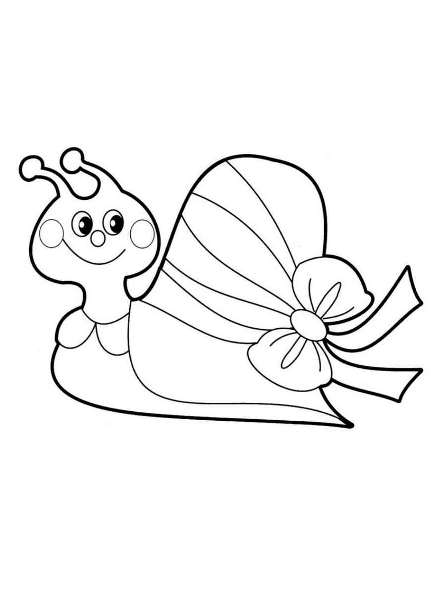 Snail with Bow coloring page
