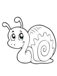 Cute Little Snail coloring page