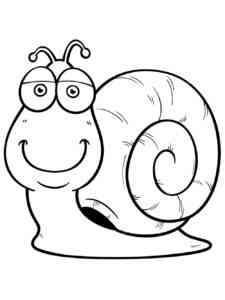 Cute Cartoon Snail coloring page