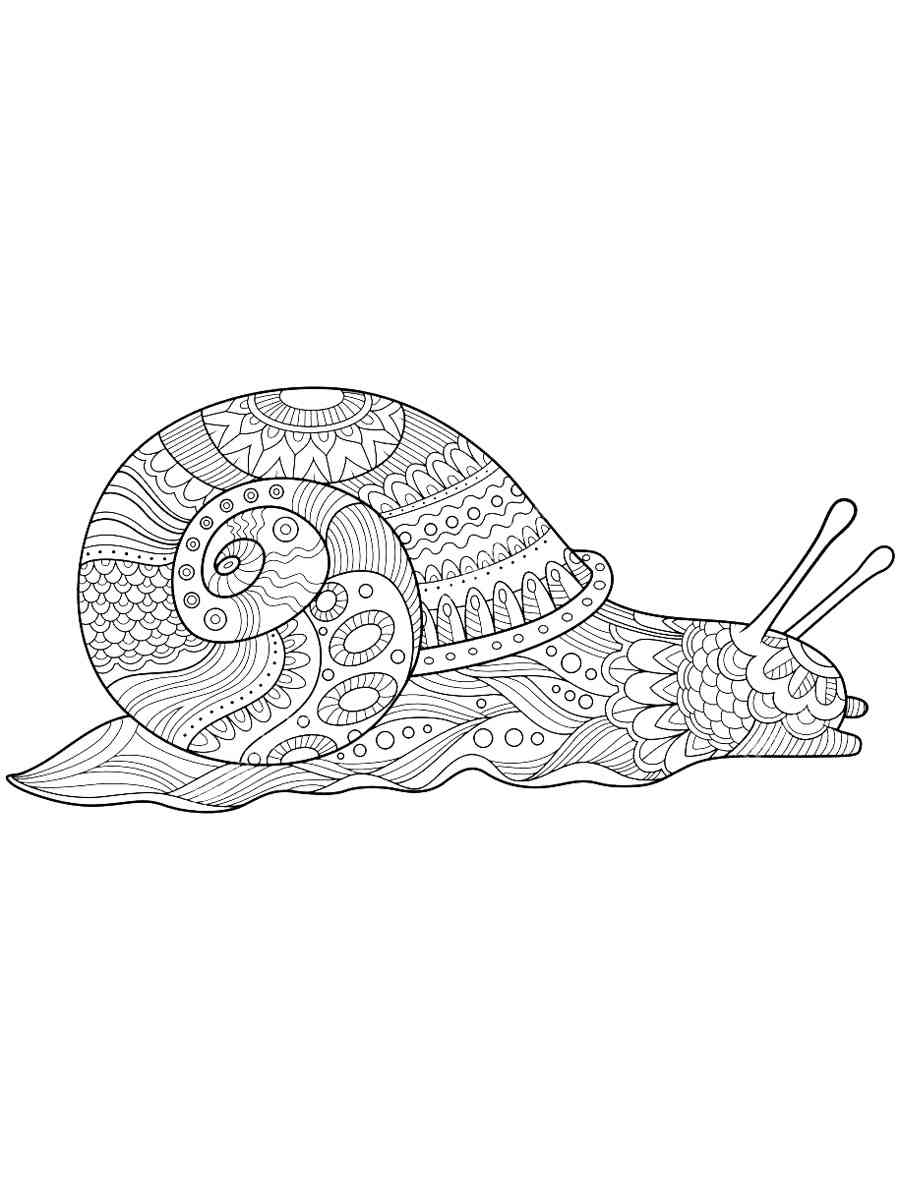Antistress Snail coloring page