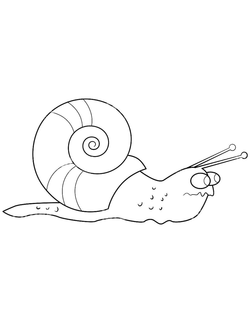 Scary Snail coloring page