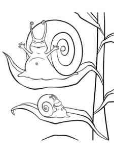 Two Snails coloring page